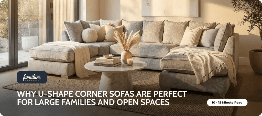 Why U-Shape Corner Sofas Are Perfect for Large Families and Open Spaces - Furniture Instore