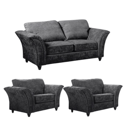 Canterbury Grey Fabric 2+1+1 Seater Sofa Set - Furniture Instore