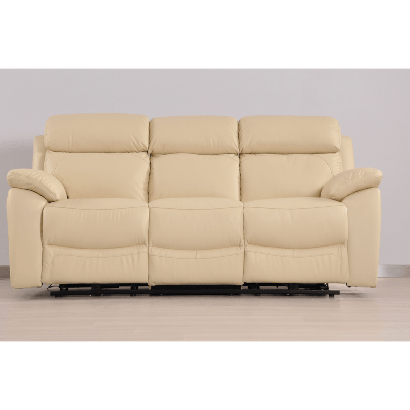 Dandrea Genuine Leather Cream Electric Power Recliner 3+1 Seater Sofa Set - Furniture Instore