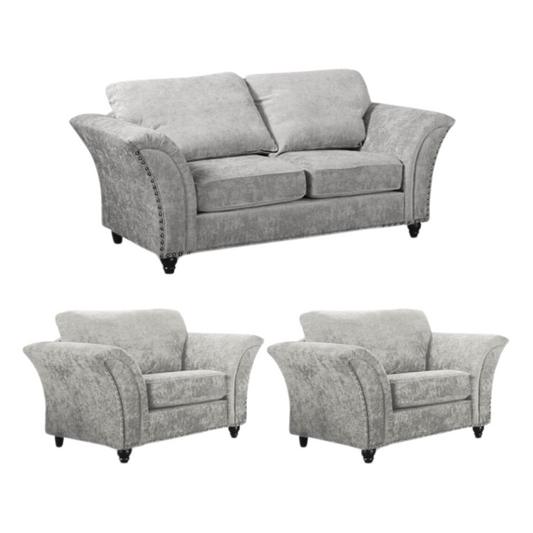 Canterbury Truffle Fabric 2+1+1 Seater Sofa Set