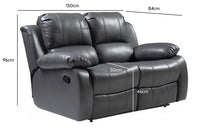 Valencia Grey Leather Manual Recliner 3+2 Seater Sofa Set - Furniture Instore