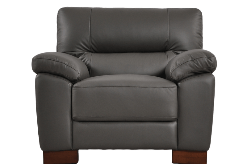 Dalmore Genuine Leather Grey 3+1 Seater Sofa Set - Furniture Instore