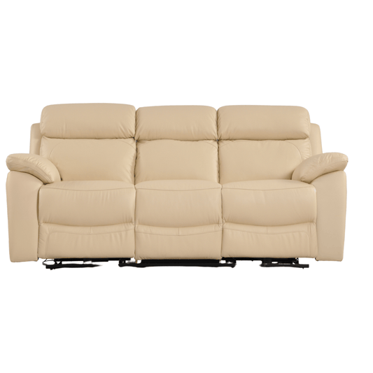 Dandrea Genuine Leather Cream Electric Power Recliner 3+2 Seater Sofa Set - Furniture Instore