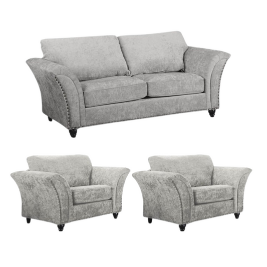 Canterbury Truffle Fabric 3+1+1 Seater Sofa Set