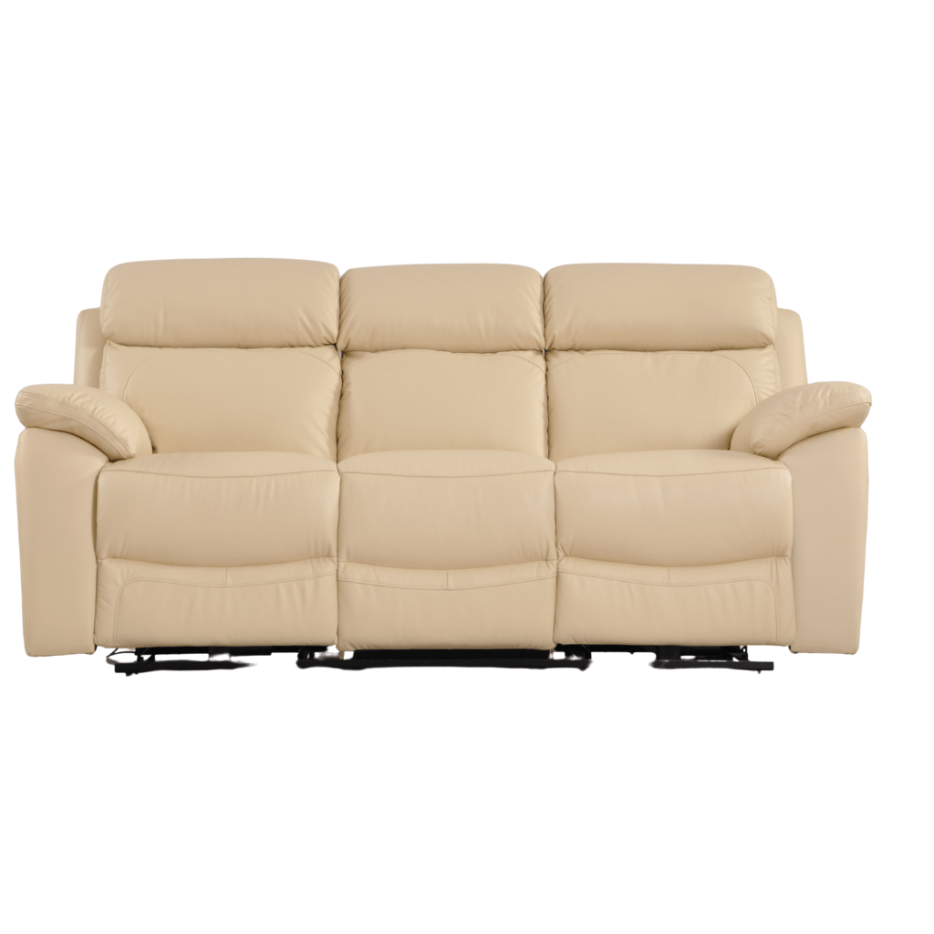 Dandrea Genuine Leather Cream Electric Power Recliner 3+3 Seater Sofa Set - Furniture Instore