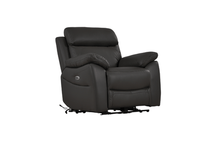 Dandrea Genuine Leather Grey Electric Power Recliner 2+1+1 Seater Sofa Set - Furniture Instore