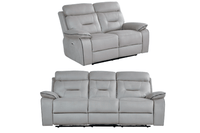 Foster Light Grey Fabric Electric Recliner 3+2 Seater Sofa  Set