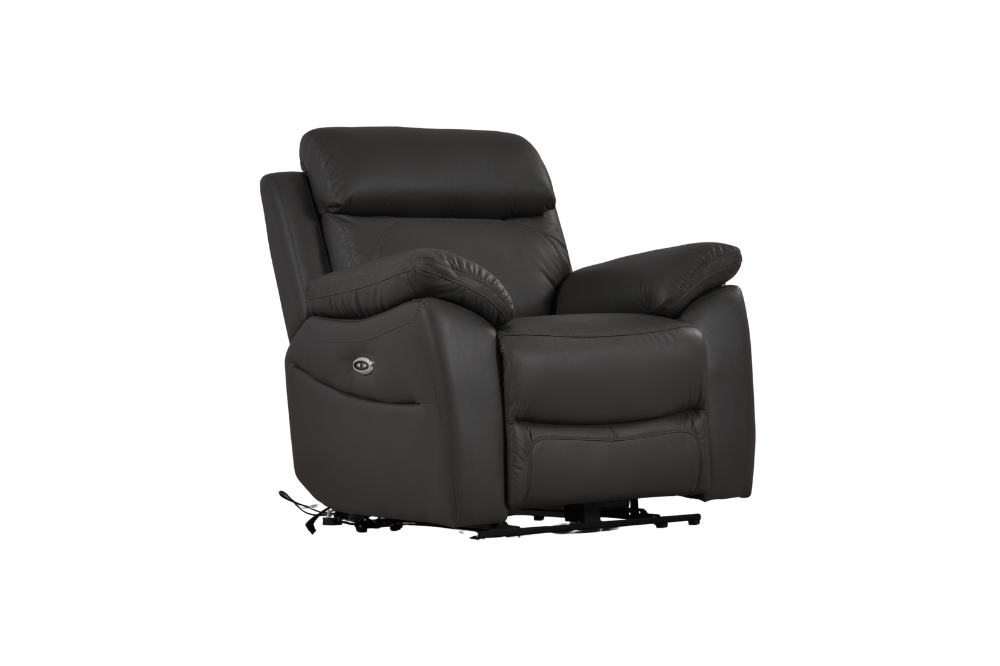 Dandrea Genuine Leather Grey Electric Power Recliner 3+1+1 Seater Sofa Set - Furniture Instore