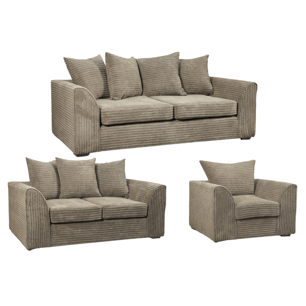 Byron Caramel Fabric 3+2+1 Seater Sofa Set - Furniture Instore