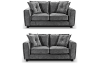 Somerford Grey Fabric 2 +2 Seater Sofa Set