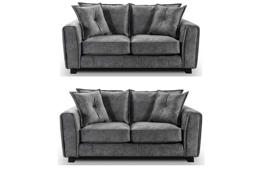 Somerford Grey Fabric 2 +2 Seater Sofa Set