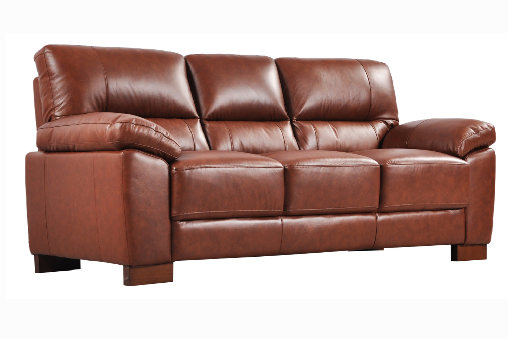 Dalmore Genuine Leather Tan 3+2+1 Seater Sofa Set