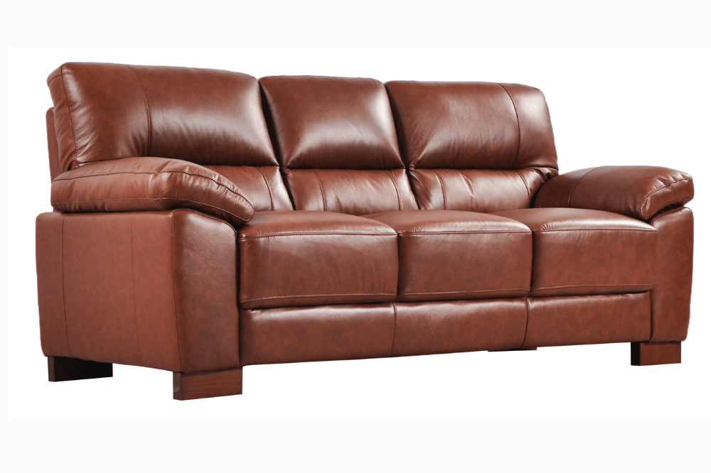 Dalmore Genuine Leather Tan 3+1+1 Seater Sofa Set - Furniture Instore