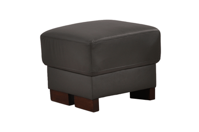 Dalmore Genuine Leather Grey Footstool