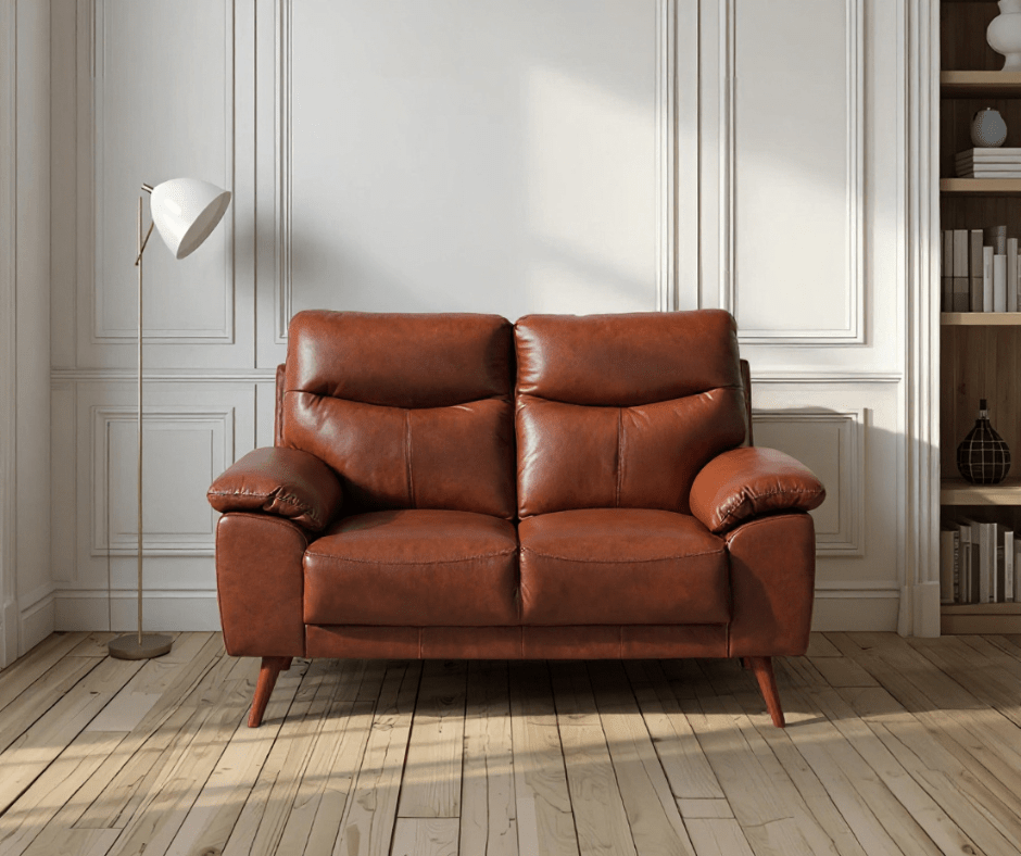 Vantage Genuine Leather Tan 3+2+1 Seater Sofa Set - Furniture Instore