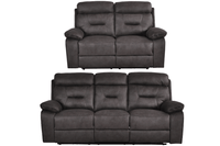 Foster Dark Grey Fabric Electric Recliner 3+2 Seater Sofa Set