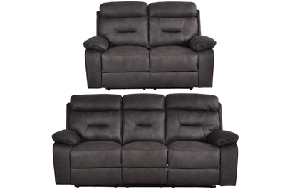Foster Dark Grey Fabric Electric Recliner 3+2 Seater Sofa Set