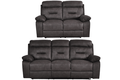 Foster Dark Grey Fabric Electric Recliner 3+2 Seater Sofa Set - Furniture Instore