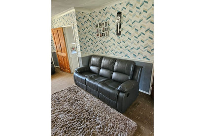 Valencia Grey Leather Manual Recliner 3+2+1 Seater Sofa Set