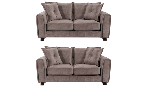 Somerford Fabric Chocolate 2+2 Seater Sofa  Set