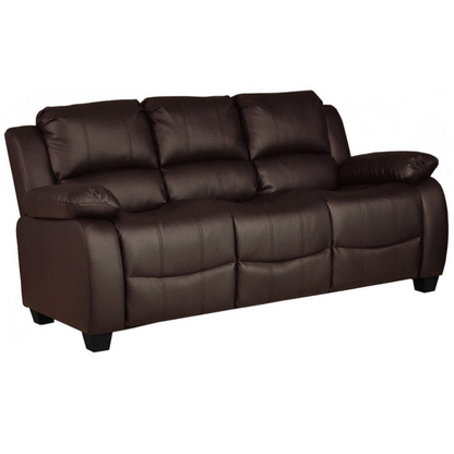Valerie Brown Leather Modern 3+2 Seater Sofa Set