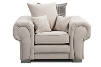 Verona Cream Scatter Back Fabric Armchair