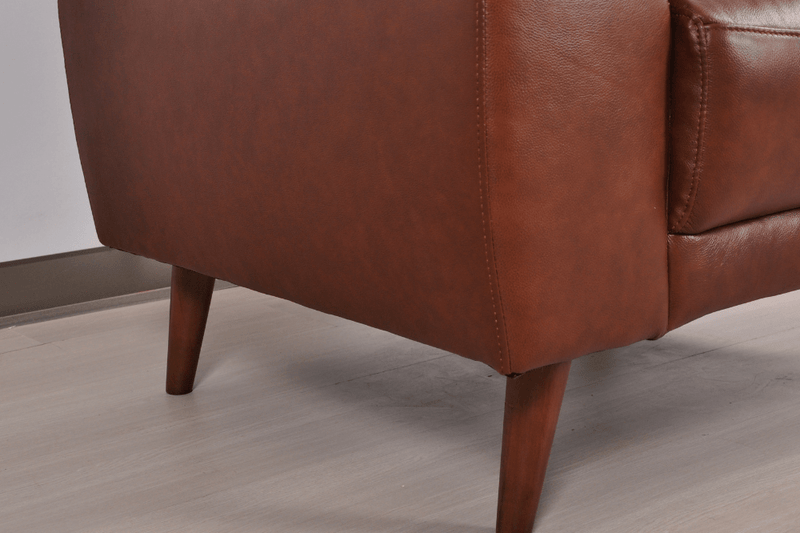 Vantage Genuine Leather Tan 3+3 Seater Sofa Set - Furniture Instore