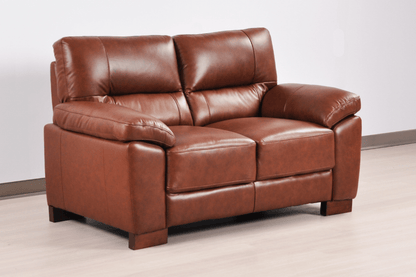 Dalmore Genuine Leather Tan 2+1+1 Seater Sofa Set - Furniture Instore