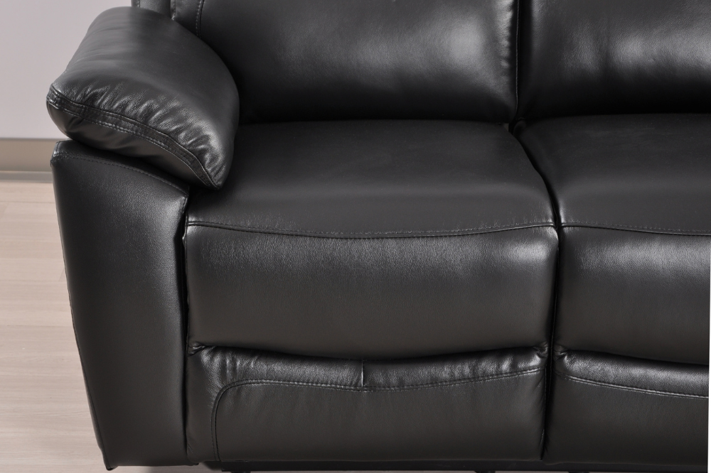 Dandrea Genuine Leather Black  Electric Power Recliner 2+2 Seater Sofa Set