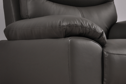 Vantage Genuine Leather Grey 3+2+1 Seater Sofa Set - Furniture Instore