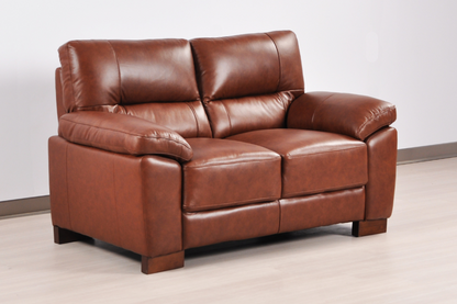 Dalmore Genuine Leather Tan 3+2+1 Seater Sofa Set