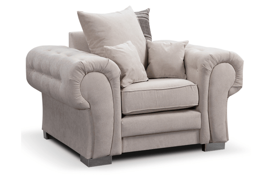 Verona Cream Scatter Back Fabric Armchair - Furniture Instore