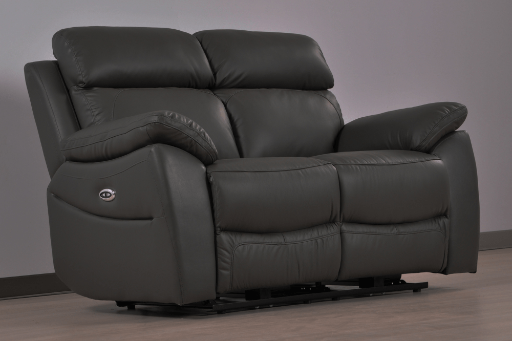 Dandrea Genuine Leather Grey Electric Power Recliner 2+1+1 Seater Sofa Set - Furniture Instore