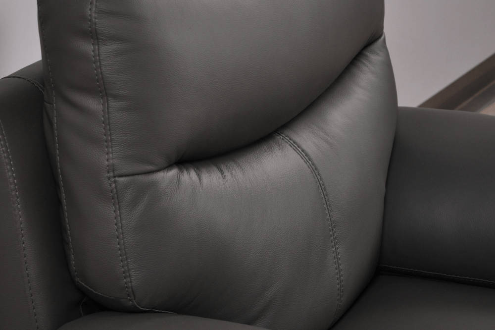 Vantage Genuine Leather Grey 3+2+1 Seater Sofa Set - Furniture Instore