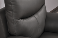 Vantage Genuine Leather Grey 3+2+1 Seater Sofa Set - Furniture Instore