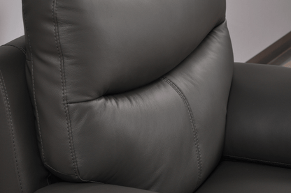 Vantage Genuine Leather Grey 3+2+1 Seater Sofa Set - Furniture Instore