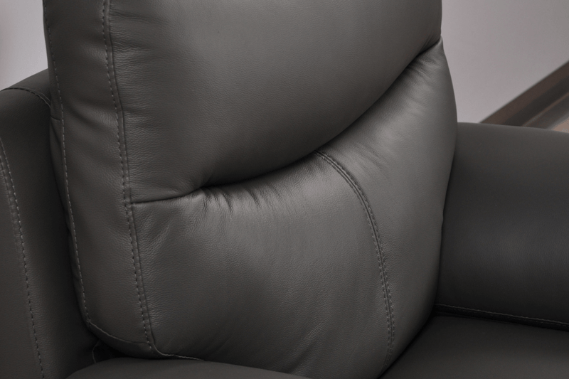 Vantage Genuine Leather Grey 3+2+1 Seater Sofa Set - Furniture Instore
