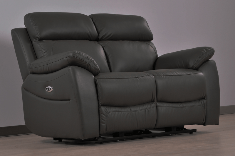 Dandrea Genuine Leather Grey Electric Power Recliner 2+1 Seater Sofa Set - Furniture Instore