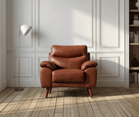 Vantage Genuine Leather Tan 3+2+1 Seater Sofa Set - Furniture Instore
