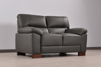 Dalmore Genuine Leather Grey 2+1 Seater Sofa Set - Furniture Instore