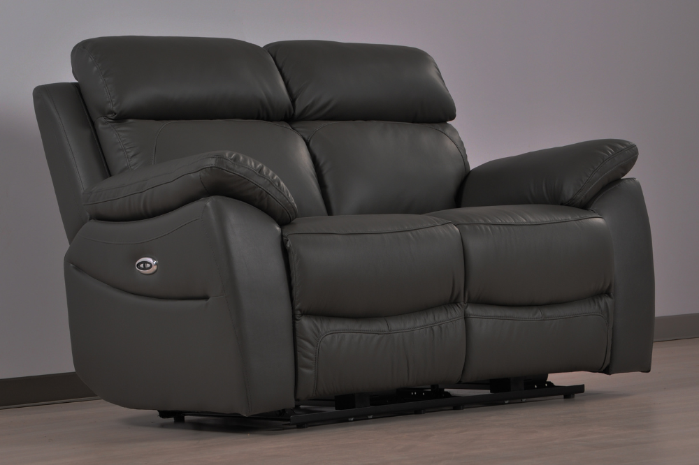 Dandrea Genuine Leather Grey Electric Power Recliner 2+2 Seater Sofa  Set
