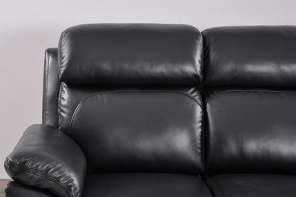 Dandrea Genuine Leather Black Electric Power Recliner 3+2+1 Seater Sofa Set - Furniture Instore