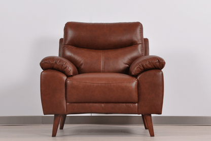 Vantage Genuine Leather Tan 3+1 Seater Sofa Set - Furniture Instore