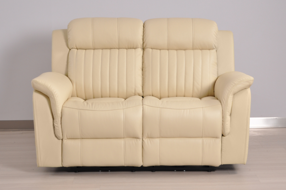Cidliano Genuine Leather Cream Electric Power Recliner 2+2 Seater Sofa  Set