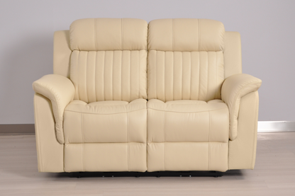Cidliano Genuine Leather Cream Electric Power Recliner 2+2 Seater Sofa  Set