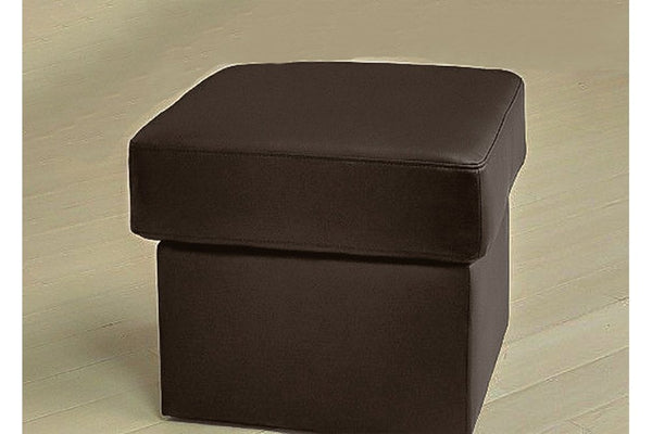 Valerie Brown Leather Footstool