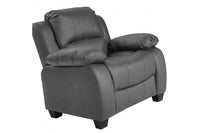 Valerie Grey Leather Armchair
