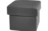 Valerie Grey Leather Foostool