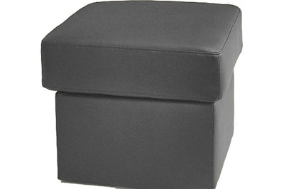 Valerie Grey Leather Foostool