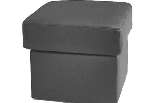 Valerie Grey Leather Foostool